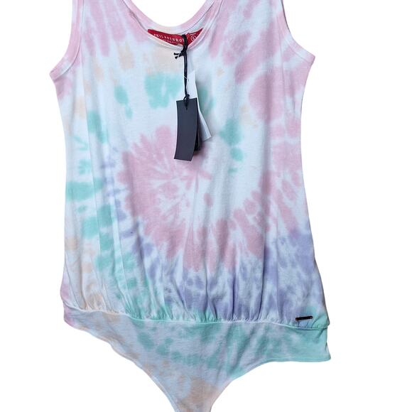 Philanthropy NEW Istanbul tie dye thing bodysuit tank pastel soft casual beach - Picture 7 of 8